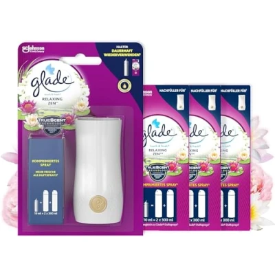 Abbildung von Glade Touch &amp; Fresh (Brise One Touch) Vorteilspack, Halter + Nachfüller (4 Stück), Relaxing Zen