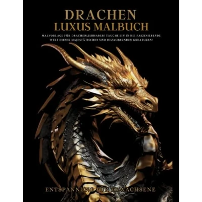 Abbildung von Drachen Malbuch für Erwachsene: Anti Stress Geschenke, Fantasy Designs zum Ausmalen