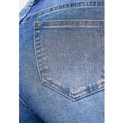 Abbildung von Elara Damen Stretch Hose Skinny Fit Jegging Chunkyrayan H08 Dk.Blue 48 (4XL)