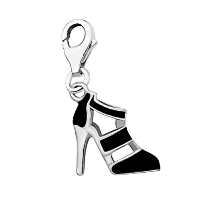 Abbildung von Quiges Charms Anhänger Halbschuh Versilbert Damen Schmuck für Bettelarmband