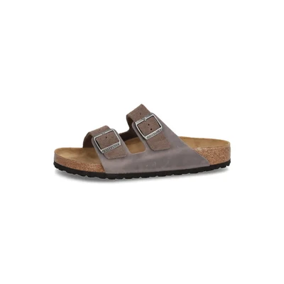 Abbildung von Birkenstock Arizona Pantolette flach, Herren, Größe: 39, Concrete gray Schuhe