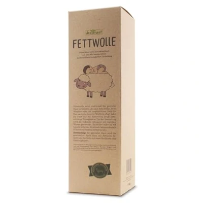 Abbildung von Fettwolle von dreikraut Babypflege mit viel Lanolin kontrolliert biologische Tierhaltung, Schurwolle aus Deutschland, Wanderwolle, Rohwolle