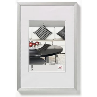 Abbildung von walther design Bilderrahmen silber 40 x 60 cm Aluminium Chair Alurahmen AJ460S