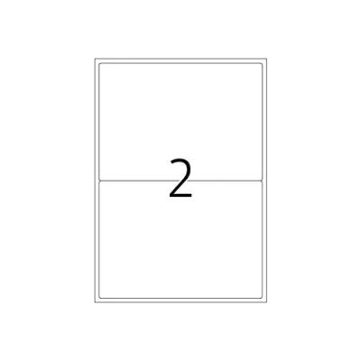 Abbildung von HERMA 10314 Universal Etiketten ablösbar, 100 Blatt, 199,6 x 143,5 mm, 2 pro A4 Bogen, 200 Stück, selbstklebend, bedruckbar, matt, blanko Papier Klebeetiketten Aufkleber, weiß