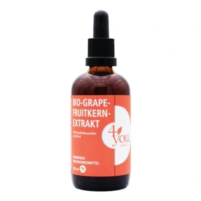 Abbildung von 4you. VITALITY Bio Grapefruitkern Extrakt 100 ml Extra Hochdosiert: 1440 mg Bioflavonoide pro Grapefruit aus Kernen und Schalen Vegan Produziert in Deutschland