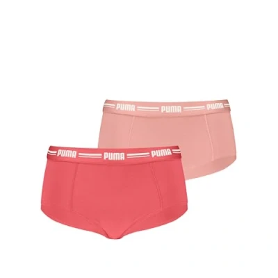 Abbildung von Puma Women MINI Short 2 PACK Panties, Damen, Größe: XL, Coral combo