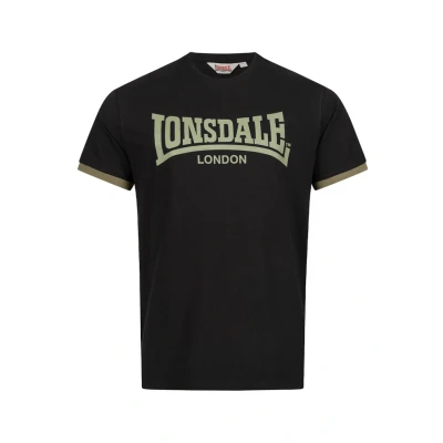 Abbildung von Lonsdale Men&#039;s TOWNHEAD T Shirt, Black/Olive, 3XL