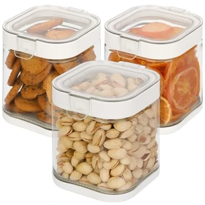 Abbildung von BELLE VOUS 3er Pack 900ml Vorratsdosen aus Glas transparentes Aufbewahrungbox Set mit Deckel luftdicht Aufbewahrung &amp; Organisation für Küche Vorratsbehälter