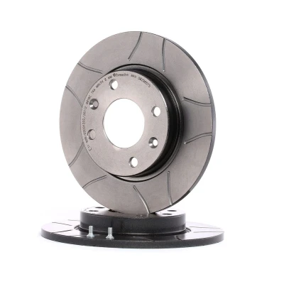 Abbildung von BREMBO MAX LINE 08.2985.75 Bremsscheibe 247 10 4 voll, geschlitzt beschichtet mit Schrauben PEUGEOT: 206 Hatchback, SW, 405 I Saloon