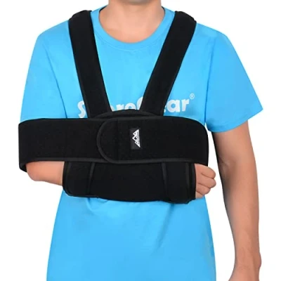Abbildung von supregear Armschlinge Schulter, Einstellbare Bequeme Schulterschlinge Wegfahrsperre Sling Swathe Atmungsaktive Schulterstütze für verletzten Arm/Hand/Ellbogen, Schwarz