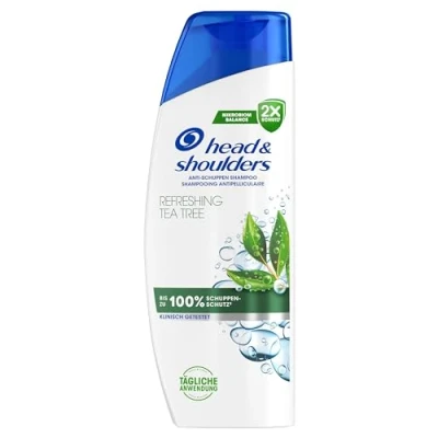 Abbildung von Head &amp; Shoulders Refreshing Tea Tree Anti Schuppen Shampoo 300ml Zur Täglichen Anwendung. Bis Zu 100% Schuppenschutz, Klinisch Getestet. Für Jeden Haar Und Kopfhauttyp. Sauberes Frischegefühl