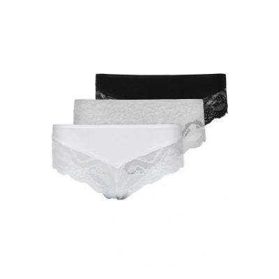 Abbildung von Snocks 3 PACK LACE Panties, Damen, Größe: XL, Mix (weiß hellgrau schwarz)