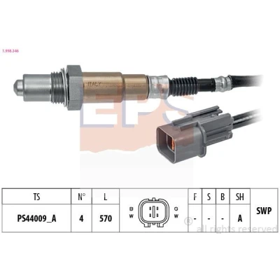 Abbildung von EPS 1.998.346 Lambdasonde Made in Italy OE Equivalent beheizt, Planarsonde, Gewinde vorgefettet KIA: RIO 3, cee‘d I Hatchback, Estate