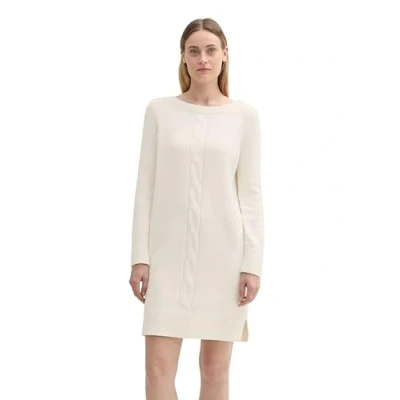 Abbildung von TOM Tailor Strickkleid, Damen, Größe: 36, Whisper white
