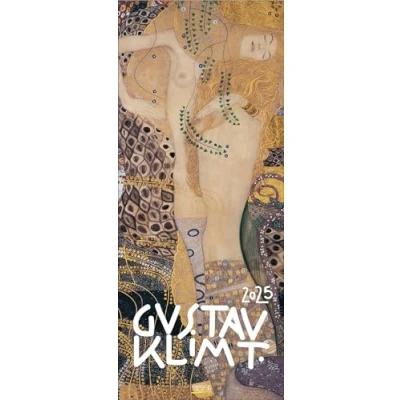 Abbildung von Gustav Klimt 2025: Kunstkalender mit Werken des Künstlers Klimt, Jugendstil. Wandkalender im Hochformat: 28,5 x 69 cm