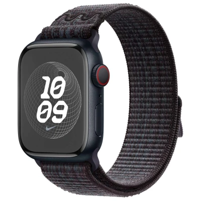 Abbildung von Nike Sport Loop Band für die Apple Watch Series 1 9 / SE 38/40/41 mm Black/Blue Blau