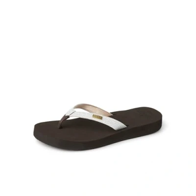 Abbildung von Reef Damen Star Cushion Sassy Zehentrenner, Braun (Brown/White BNW), 36 EU