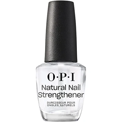 Abbildung von OPI Natural Nail Strengthener 2 in 1 Nagelhärter und Base Coat stärkt mit Vitamin A &amp; E schützt vor Verfärbung verlängert die Haltbarkeit von Nagellack vegane Formel
