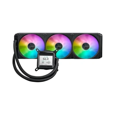 Abbildung von ASUS Prime LC ARGB LCD All in One Flüssig CPU Wasserkühlung (2,3 Zoll Bildschirm, Asetek Pumpe, vorinstallierte Daisy Chain fähige Lüfter, für Intel LGA 1851, 1700, 1200, 115X, AMD AM5, AM4)