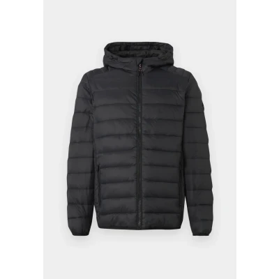 Abbildung von Jack &amp; Jones Jjebradley Light Puffer HOOD Übergangsjacke, Herren, Größe: Medium, Black