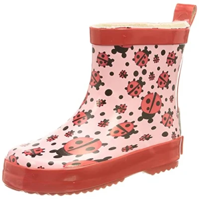 Abbildung von Playshoes Mädchen Gummistiefel Marienkäfer Nieder Schlupfstiefel, Rosa, 20 EU