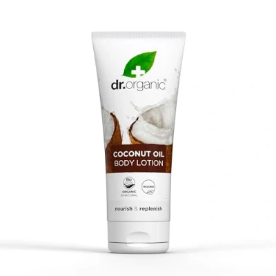 Abbildung von Dr Organic Kokosöl Lotion, Feuchtigkeitsspendend, Trockene Haut, Für Männer, Frauen, Natürlich, Vegetarisch, Tierversuchsfrei, Paraben &amp; SLS frei, Bio, 200ml