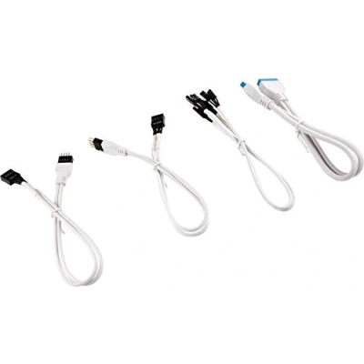 Abbildung von Corsair Premium Sleeved Front Panel Extension Kabel Verlängerungskit, Weiß