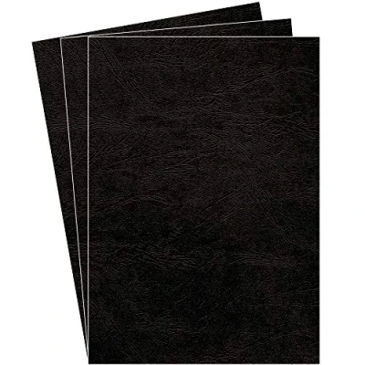 Abbildung von Fellowes Präsentationsdeckblatt Delta A4, 250 g/m², Lederstruktur, 100 Stück, schwarz