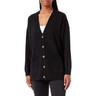 Abbildung von PIECES Damen Pcjuliana Ls Loose Knit Cardigan Noos Cp, Schwarz, L