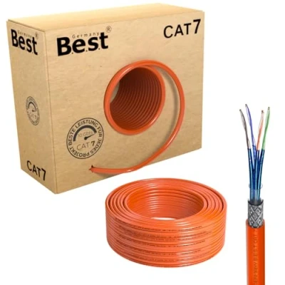 Abbildung von CAT.7 100m Simplex Verlegekabel BEST Gigabit Netzwerkkabel KUPFER Lan 1000Mhz S/FTP KAT 7