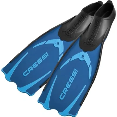 Abbildung von Cressi Unisex Premium Flossen /Schnorchel Set, Kunststoff, Schwarz/Silber, 41/42