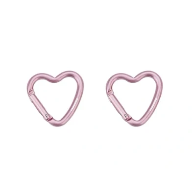 Abbildung von munkees, Mini Herzkarabiner, Schlüsselanhänger (2 x Rosa)