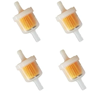 Abbildung von 4er Set Benzinfilter Kraftstofffilter universal Sprit Filter 6mm PKW KFZ Auto Automobil Verschmutzungsgrad aufgrund der transparenten Bauweise leicht erkennbar