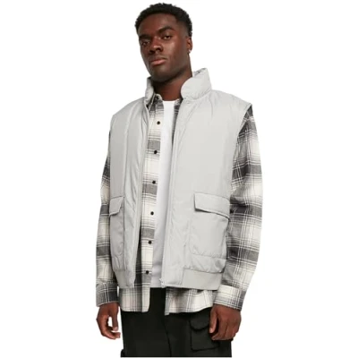 Abbildung von Urban Classics Clean Puffer Weste, Herren, Größe: XL, Lightasphalt
