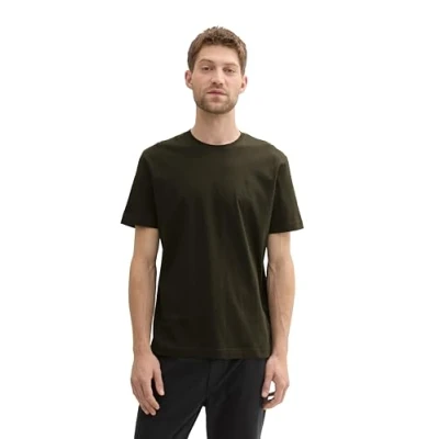 Abbildung von TOM TAILOR Herren 1037270 T Shirt, 11172 Dark Rosin Green, 3XL EU