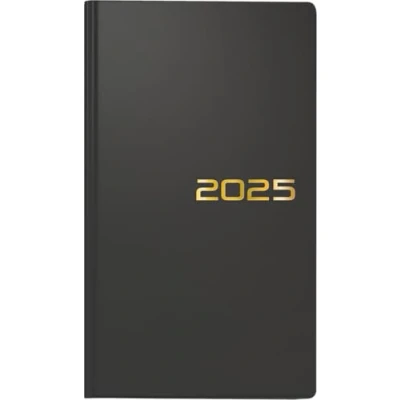 Abbildung von BRUNNEN Taschenkalender Modell 756 (2025), 2 Seiten = 1 Woche, A6, 144 Seiten, Balacron Einband, schwarz
