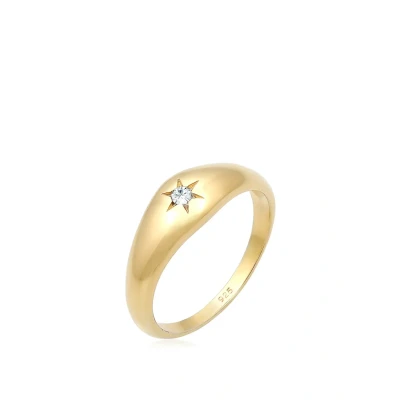 Abbildung von Elli Modern SUN Ring goldcoloured, Damen, Größe: 54, Gold coloured