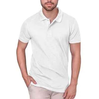 Abbildung von HRM Herren Heavy Stretch Polo, weiß, Gr. 2XL I Premium Polo Shirt aus 95% Baumwolle &amp; 5% Elasthan Basic Polohemd bis 40C waschbar Hochwertige nachhaltige Kleidung Workwear