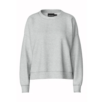 Abbildung von Pieces Pcchilli Sweatshirt, Damen, Größe: Large, Light grey melange