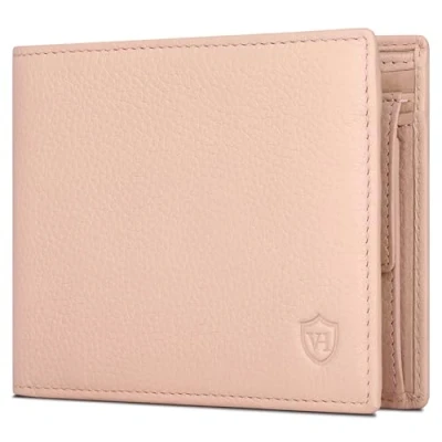 Abbildung von VON HEESEN Leder Geldbörse RFID Schutz I Echtleder Geldbeutel für Damen &amp; Herren Portemonnaie Brieftasche Wallet Portmonee (Rose)