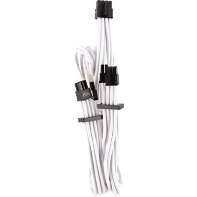 Abbildung von Corsair Premium Sleeved Netzteil 6+2 pin Polig PCIe Dual Kabel Typ4 (Generation 4 Serie) Weiß