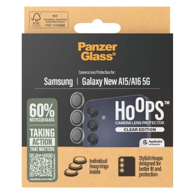 Abbildung von Samsung Galaxy A16 (4G) Panzerglas PanzerGlass Camera Protector Hoop Optic Rings Kameraprotektor für das 4G/5G