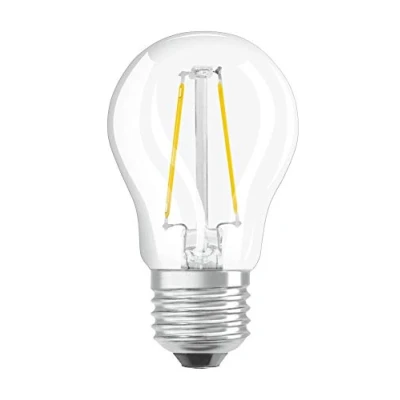 Abbildung von OSRAM Dimmbare Filament LED Lampe mit E27 Sockel, Warmweiss (2700K), Tropfenform, 2.8W, Ersatz für 25W Glühbirne, klar, Retrofit CLASSIC P DIM, 1 Stück (1er Pack)
