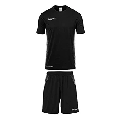 Abbildung von Uhlsport Herren Score Kit Trikot&amp;Shorts Set, schwarz/Weiß, XXXL