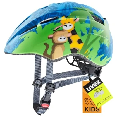 Abbildung von uvex kid 2 cc leichter Fahrradhelm für Kinder individuelle Größenanpassung erweiterbar mit LED Licht jungle 46 52 cm
