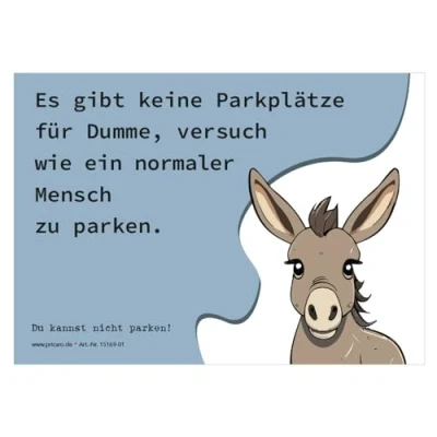 Abbildung von PRICARO Scheisse geparkt Flyer &quot;Tiere Esel&quot;, A6, 50 Stück