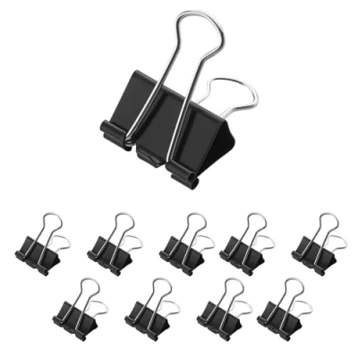 Abbildung von Westcott E 10702 00 Foldback Klammern, 25 mm, schwarz, 12 Stück