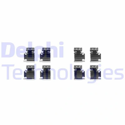 Abbildung von DELPHI LX0354 Zubehörsatz, Scheibenbremsbelag FIAT: Grande Punto Hatchback, III Panda II VOLKSWAGEN: Caddy 3, CC, Touran I