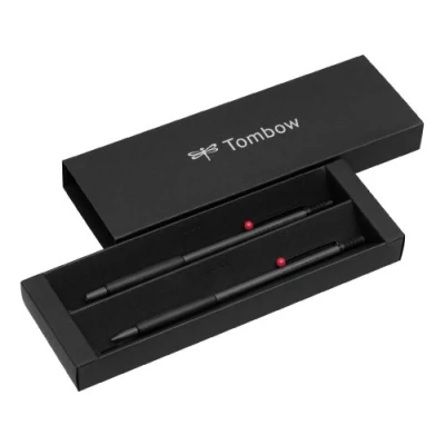 Abbildung von Tombow PLZ 211 1 Schreibgeräteset Zoom 707 Kugelschreiber mit Druckbleistift, grau/schwarz/rot