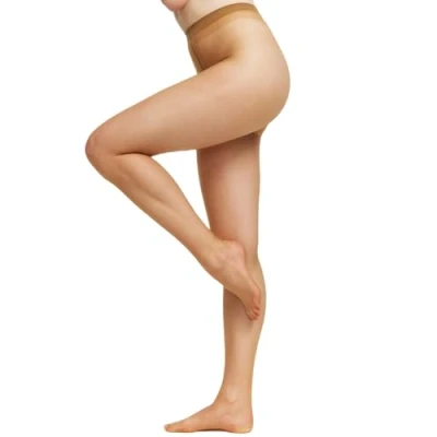 Abbildung von Nur Die 3er Pack Transparent 15 DEN Fein Strumpfhose seidig glänzende Optik Komfortbund feine Naht unsichtbar Damen, amber, S